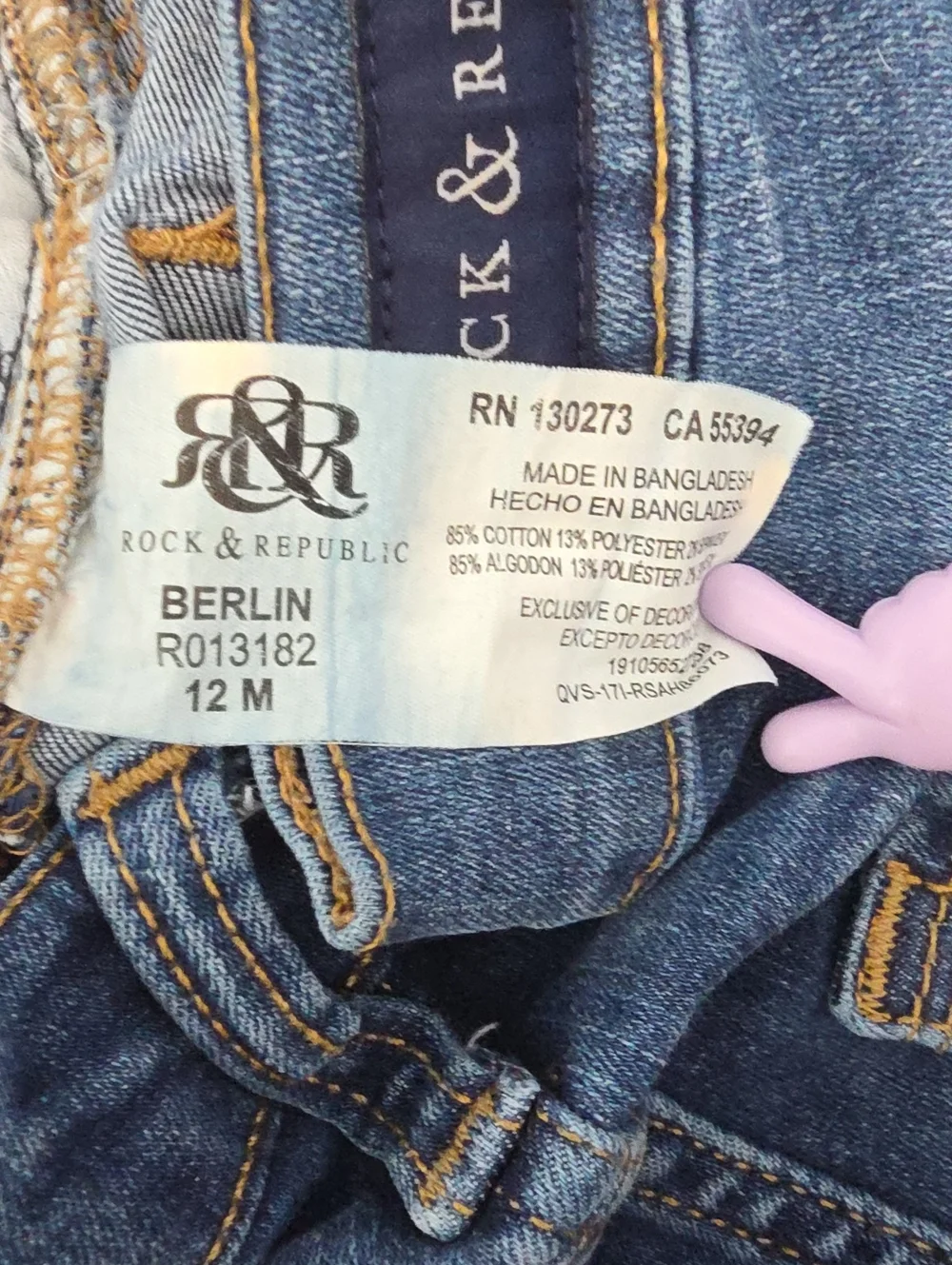 Rock & Republic Berlin Skinny Jeans Women's Size 14 Medium Wash Stretch Denim